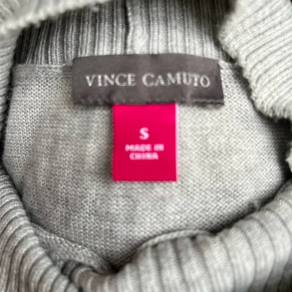 Vince Camuto Mock Neck Knit Sweater in Black/Gray Size Small - Picture 6 of 7